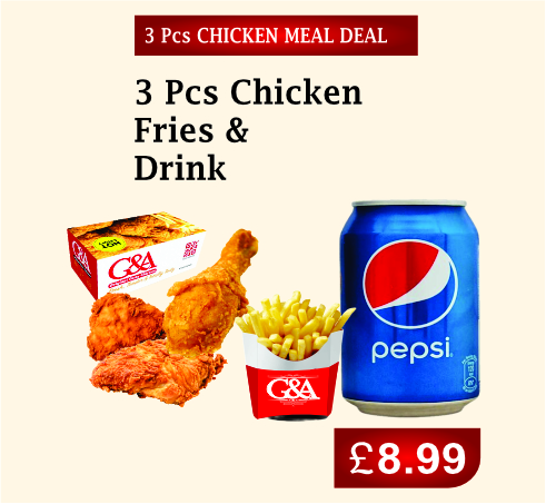 3 Pcs Chicken Meal