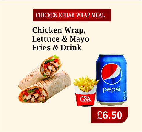 Chicken Kebab Wrap Meal