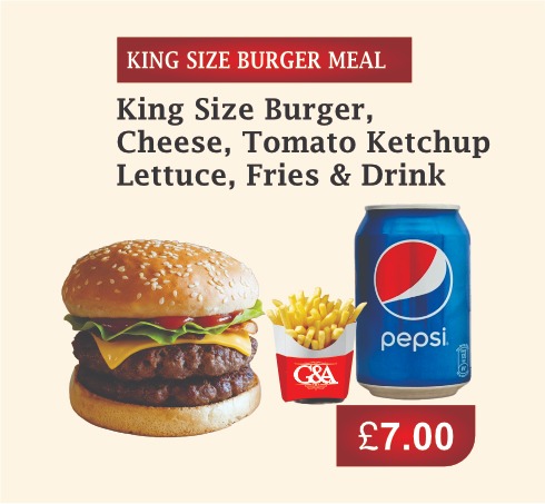 KING SIZE BURGER MEAL
